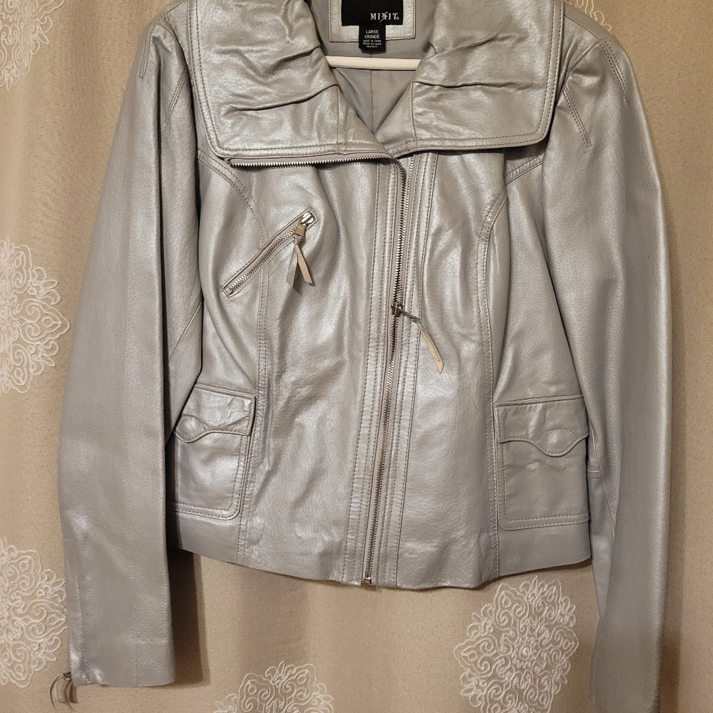 Silver Faux Jacket